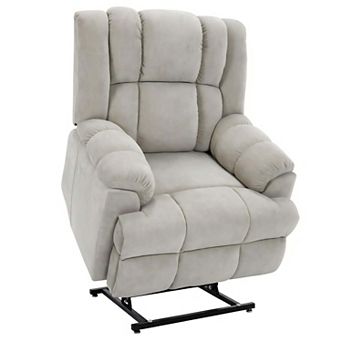 Dual Motor Heat Massage Infinite Position 350 LBS Electric Power Lift Recliners with Power-Remote