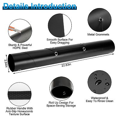 Deer Drag Sled with Handle Hunting Cart Game Hauler with Ropes