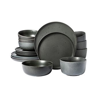 16 pc Truffle Gray All-Purpose Crockeries