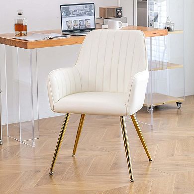 Modern Dining Chairs with Comfortable Ergonomic Design and Stylish Gold Accents