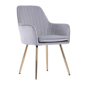 Modern Dining Chairs with Comfortable Ergonomic Design and Stylish Gold Accents