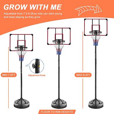 ELEMENT ACE Portable Basketball Hoop Adjustable Height Youth Basketball Goal System