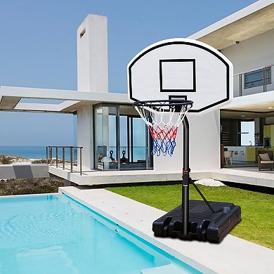 ELEMENT ACE Portable Poolside Basketball Hoop System with Adjustable Backboard for Indoor Outdoor