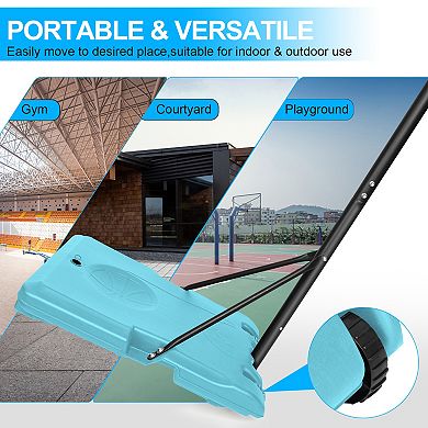 ELEMENT ACE Portable Basketball Goal System with Stable Base and Wheels for Indoor Outdoor Use