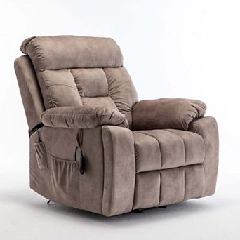 26 in Wide Power Recliner Chair with Single Button Control, Massage and Heating for Living Room