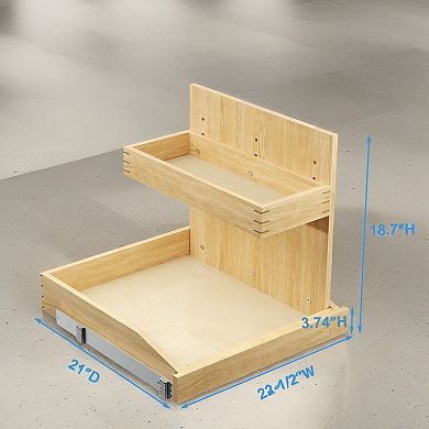 ELEMENT ACE Adjustable Pull-Out Cabinet Organizer with Soft Close Mechanism for Optimal Storage