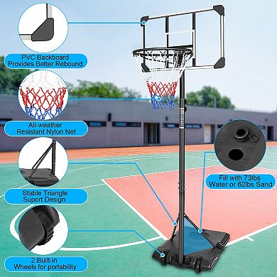 ELEMENT ACE Portable Adjustable Basketball Hoop Stand with Wheels for Indoor and Outdoor Use