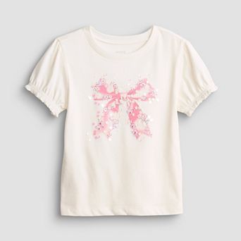 Girls 4-12 Jumping Beans® Knit Sequin Puff Sleeve Tee