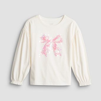 Girls 4-12 Jumping Beans® Sequin Ruffle Cuff Long Sleeve Tee