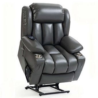 Power Lift Recliner Chair Motion Mechanism with 8 Point Vibration Massage and Heating & Cup Holders