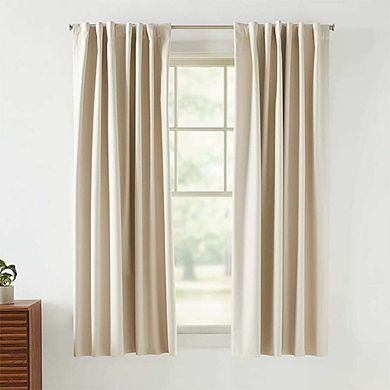 2-Panel Beige Blackout Curtains