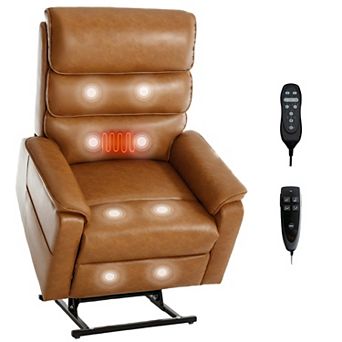 Motor Infinite Position Lift Recliner Chair with Power-Remote and Heat Massage