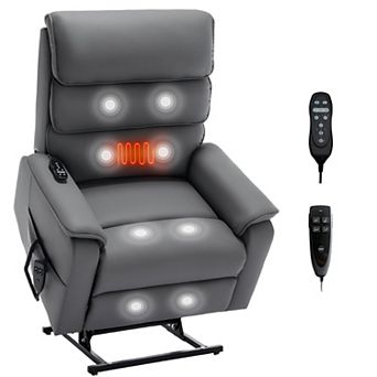 Motor Infinite Position Lift Recliner Chair with Power-Remote and Heat Massage