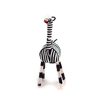 Beaded Zebra Figurine