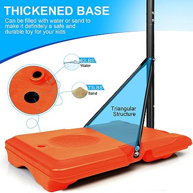 ELEMENT ACE Portable Basketball Goal System with Adjustable Height for Youth and Adult Play