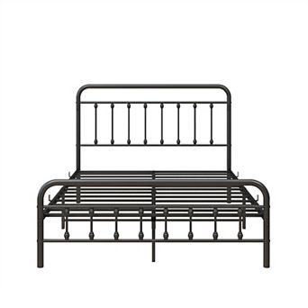 Metal Platform Bed Frame with Headboard