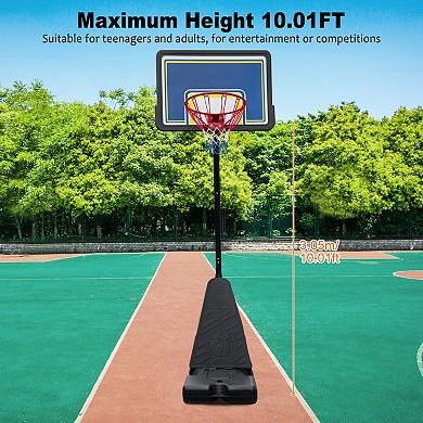 ELEMENT ACE Professional Adjustable Height Portable Basketball Hoop System with Rebound Board