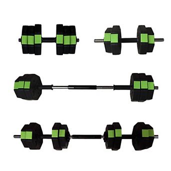 2 in 1 Multi-Functional Design, Adjustable Dumbbell Weights Set, 30 LBS 15 pc Comprehensive Set