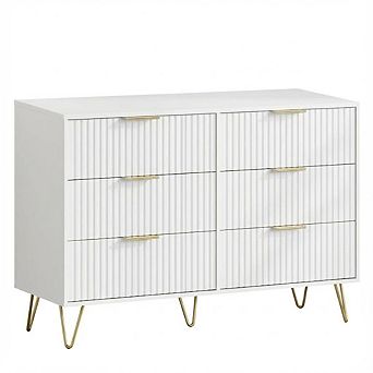 ANIXOL Fluted 6-Drawer Dresser