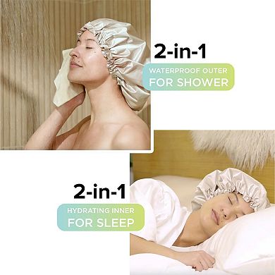 NIGHT Satin Anti-Frizz Shower & Sleep Caps - 1pk