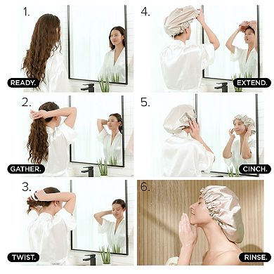 NIGHT Satin Anti-Frizz Shower & Sleep Caps - 1pk