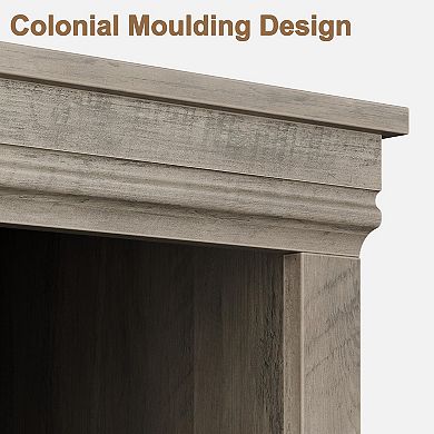 ANIXOL 5-Tier Bookcase with Cabinet Storage