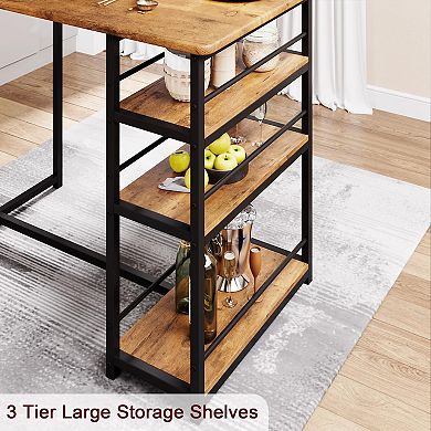 ANIXOL 3-Shelf Counter Height Dining Set for 2
