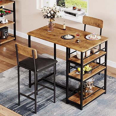 ANIXOL 3-Shelf Counter Height Dining Set for 2