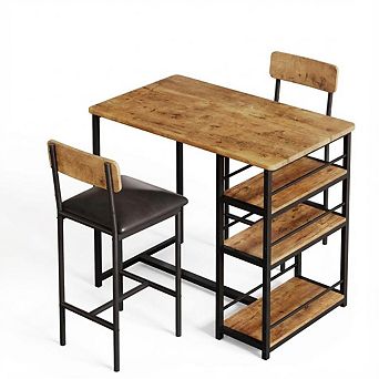 ANIXOL 3-Shelf Counter Height Dining Set for 2