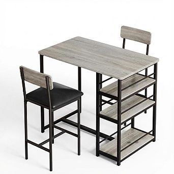 ANIXOL 3-Shelf Counter Height Dining Set for 2