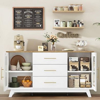 ANIXOL 36” Fluted Glass Buffet Cabinet