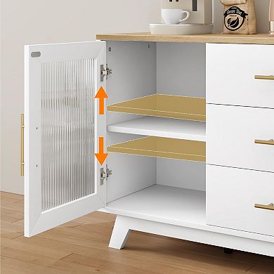 ANIXOL 36” Fluted Glass Buffet Cabinet