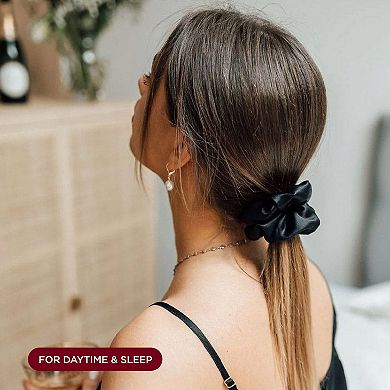 100% Silk Oversized Hair Scrunchies 6-Pack