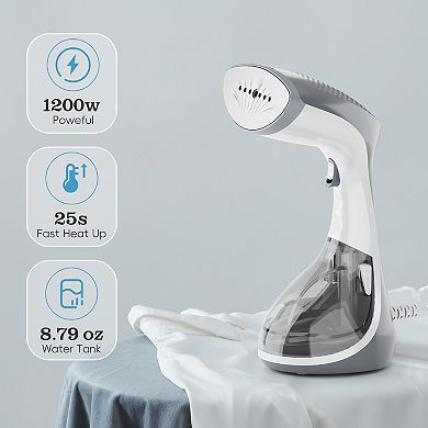 WHALL Portable Handheld Steamer & Iron Quick Heat, Steam and Dry Modes with 1200W