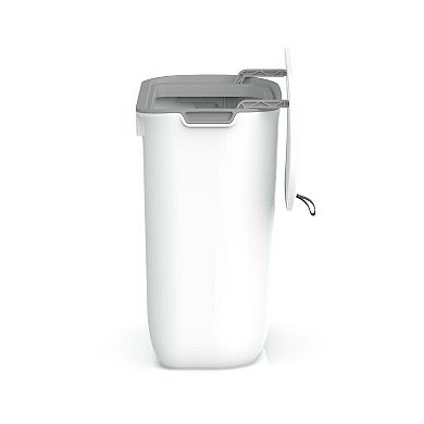 Ninestars Countertop 1.8-Gallon White Plastic Countertop Compost Trash Can
