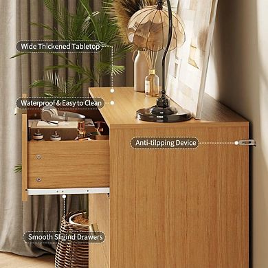 ANIXOL 4-Drawer Fluted Tall Dresser