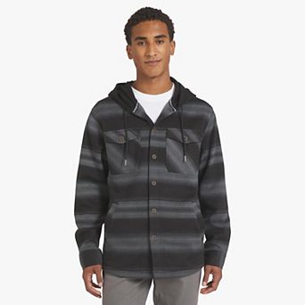 Men's Quiksilver Waffle Lined Hooded Flannel Shacket