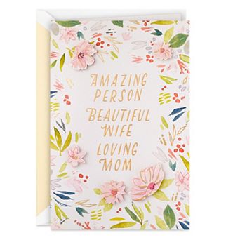 Hallmark Signature Beautiful Wife Mother's Day Card