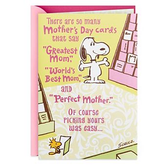 Hallmark Funny Snoopy & Woodstock Mother's Day Card with Mini Cards Inside