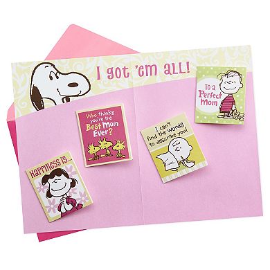 Hallmark Funny Snoopy & Woodstock Mother's Day Card with Mini Cards Inside