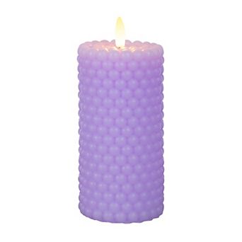 Mikasa Embossed Dots LED Wax Pillar Candle
