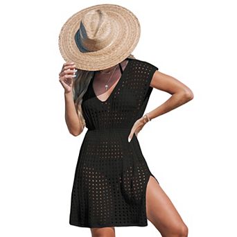 Women's Cupshe Dolman Sleeve Cutout Knit Cover-Up