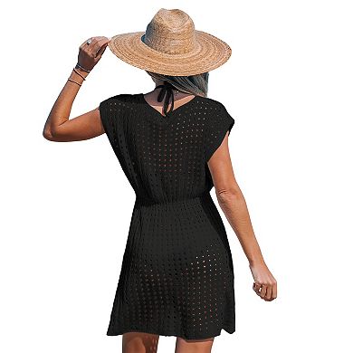 Women's Cupshe Dolman Sleeve Cutout Knit Cover-Up