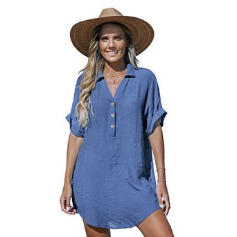 Women's Cupshe Breezy Beach Cover-Up Shirt Dress