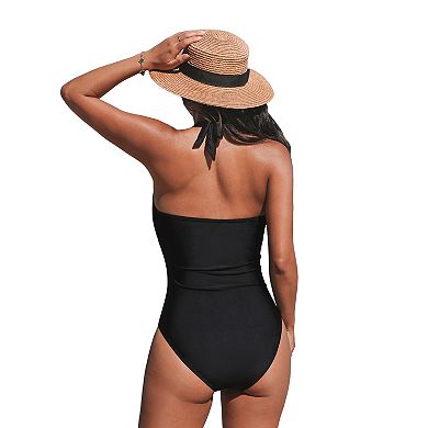 Women's Cupshe Lace Halter One-Piece Swimsuit