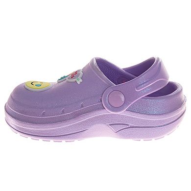 Sweethearts Candy Rainbow Toddler Girls Lightweight Slip-On Water Friendly Clogs