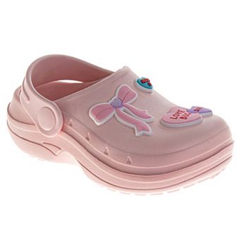 Sweethearts Conversation Hearts Toddler Girls Lightweight Slip-On Water Friendly Clogs