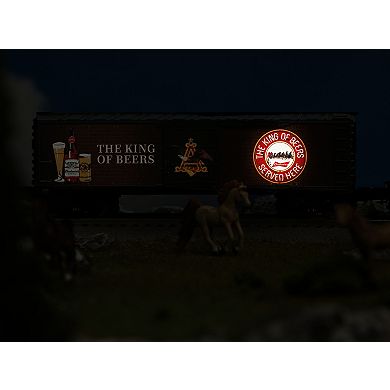 Lionel Budweiser Illuminated Bar Sign O Gauge Model Train Boxcar