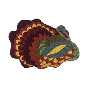 Celebrate Together™ Shaped Turkey Fully Hooked Decorative Pillow