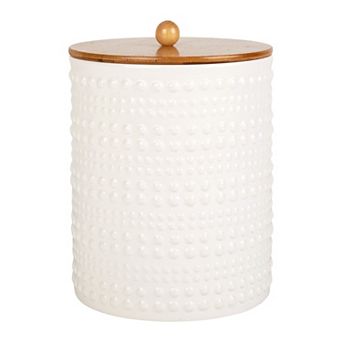Retroware by Home Essentials Large White Halo Dots Canister